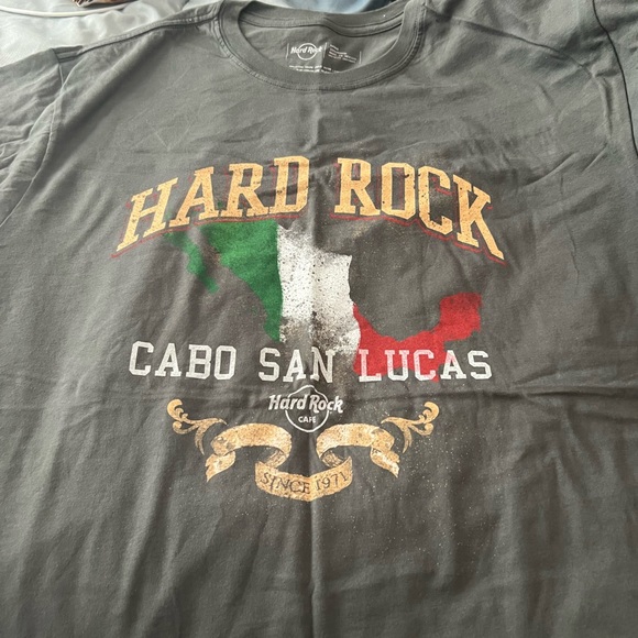 Hard Rock Cafe Other - Hard Rock Cafe Cabo San Lucas County Flag Charcoal Tee